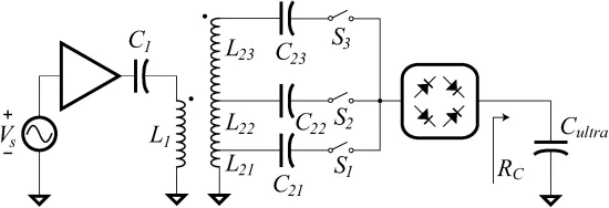 Fig. 1. Architecture of the multi-tapped secondary inductive coupling system.
