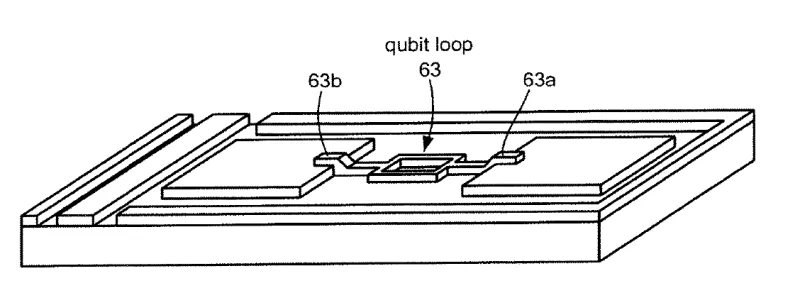A superconducting Al qubit loop contacts the square shunt capacitors made from a high Q metal like TiN and a substrate made from high resistivity Silicon that, when combined, are good for lower loss