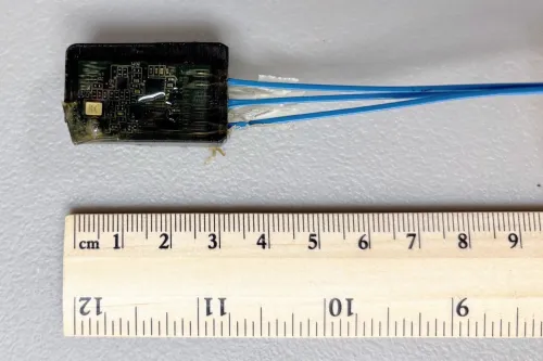 The MEMS hydrophone, shown above, is based around a commercial MEMS microphone part, offering a sensor that is smaller and less expensive than existing Navy hydrophones, but with comparable or improved performance.