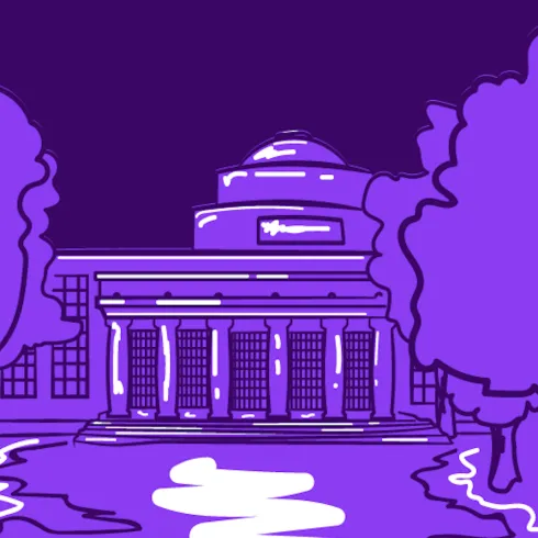 Characterized image of the MIT Dome. 